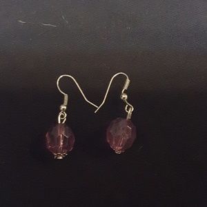 Purple Bead Earrings